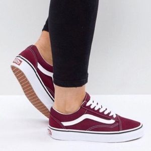burgundy old school vans